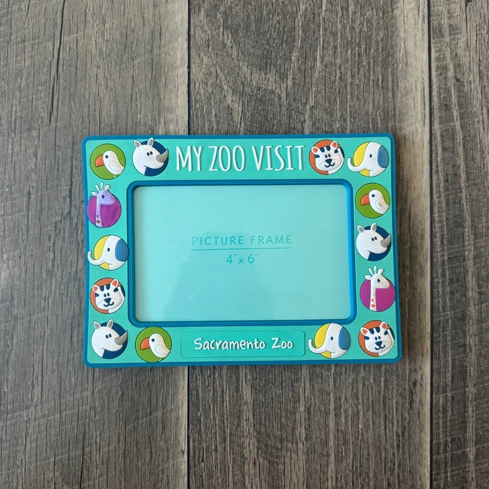 Sacramento Zoo My Zoo Visit Picture Frame 4x6 Teal Animal Souvenir Kids Decor